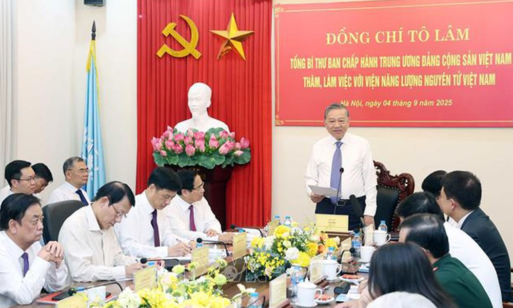 Tổng Bí thư Tô Lâm: Phát triển ứng dụng năng lượng nguyên tử phải là chiến lược lâu dài